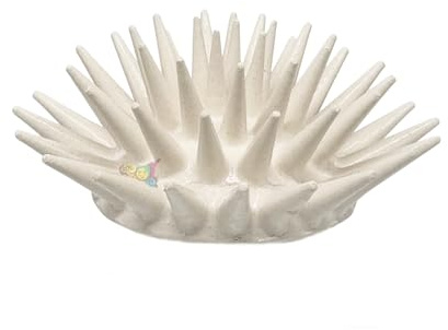 sicilia bedda - RICCIO DI MARE IN CERAMICA SICILIANA - Prodotto da Parete o Soprammobile - Prodotto Artigianale (12x4 Bianco)