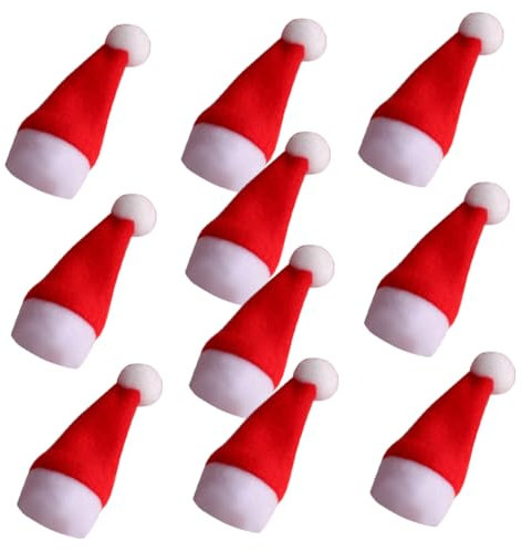 OHPHCALL Mini Weihnachtsmützen Für Lollis DIY Weihnachtsdeko Nikolausmützen Für üßigkeitenverpackungen Festliche Hüte Für Zuhause Und Geschäfte