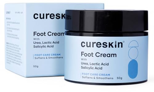 Cureskin Foot Care Cream for Cracked Heels | Repairs, Softens, and Exfoliates | Foot Cream for Women and Men, 50 g (Pack of 1)