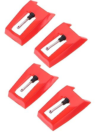 ibasenice Puntina Ricambio per 4 Pezzi Stilo in Alluminio Compatibile per Fonografo Aghi Sostitutivi Facili da Installare