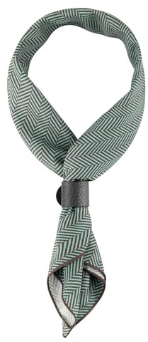 WANYING Herren Quadratische Halstuch mit Leder Loop Multifunktionstuch Kopftuch Nickituch Bandanas Trachtentuch Bandanas Vintage Retro 58x58 cm
