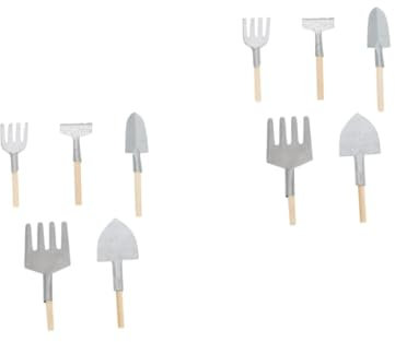 Toyvian 5pièces Mini-Outils De Jardinage Décoratifs Mini-Pelle Et Meubles pour Mini-Maisons Ornements Miniatures pour Décoration Intérieure