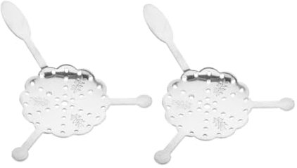 MUCKLILY 2pezzi Assenzio in Acciaio Inossidabile Cucchiai Per Fontana Assenzio Gocciolatore Per Cucchiaio Per Colino Rete Multifunzionale Design Cavo Per Filtrare Impurità Per Cocktail e