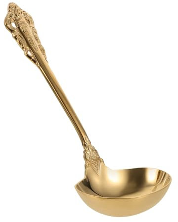 Mestolo Grande da Zuppa in Acciaio Inox Oro Stile Occidentale