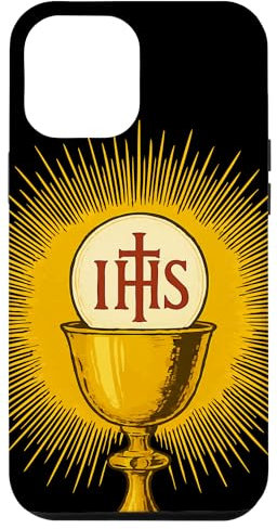 Calice pour la Messe Catholique Sainte Eucharistie IHS Première Communion Coque pour iPhone 12 Pro Max