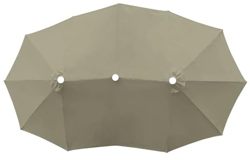 Jardin Sombrilla Reemplazar La Tapa, Grandes Y Resistente, Lona De Recambio Para Sombrilla Tela De Repuesto Para Paraguas De 465x265cm 12Varillas Exterior Toldo Doble FácilDe Instalar(Topaz)