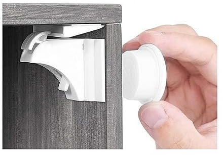 Babysicherung Magnetisches Schloss für Schrank und Schubladen: 10x Magnet Schlösser mit 2 Schlüsseln, unsichtbare Kindersicherung, ohne Bohren und Schrauben - schnell montiert & sicher