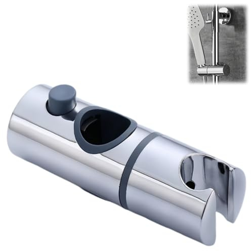Universal Adjustable Shower Head Holder,Shower Head Holder for Sliding Bar, Shower Riser Rail Kit,Shower Bracket,Shower Hose Holder,Shower Riser Rail Slider,Shower Rail Slider,Replacement Shower Clamp