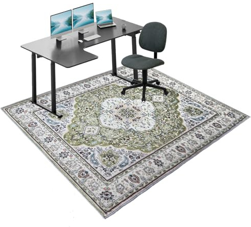 Tapete para Silla Oficina, Protector Suelo Antideslizante para Silla de Escritorio, 80 x 120 cm Alfombrilla para Silla de Gaming, Protector Suelo Silla Ruedas para parqué y Suelos Duros Resistente