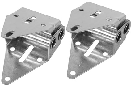 Toddmomy Bisagras para Reemplazo y Soporte Seguro de Hierro Resistentes Piezas de Repuesto Duraderas Kit de 2 en Color Plata para Puertas de Garaje Comerciales