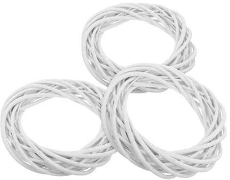 YARNOW Vine Rustic 3pcs Wreath Hoops White Thick Branch Rattan 20cm Ring Frames Plain for DIY Wreath Projects for Wedding and Celebration Decor