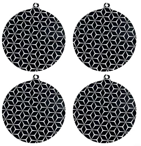 Lapiglo Lot de 4 tapis de protection ronds en silicone pour plaque à induction, résistants à la chaleur pour protection contre les rayures, personnalisables 22/24,5 cm (rond 22 cm)