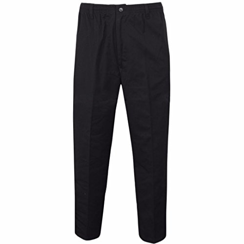 Stylo Online® Mens Smart Rugby Trousers Fully Elasticated Stretch Waist Band with Draw Cord Comfortable FIT Workwear Bottoms Straight Leg Casual Formal Work Pants Size 30-48