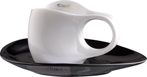 Faszination-Wohnen Espressotasse mit Untertasse Designer Luigi Colani Modernes stylishes Design ab OVO Serie Black & White …