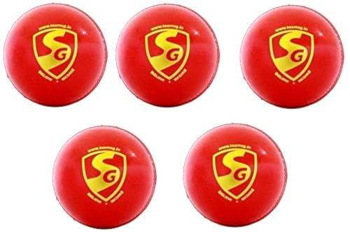 SG 'Everlast' syntetisk cricket läderboll – 5-pack, blå
