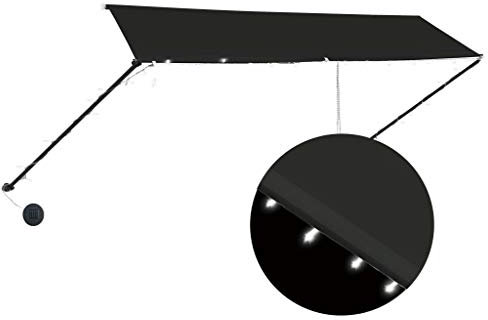 Festnight Tenda da Sole a Caduta per Esterno Tenda da Sole Retrattile con LED Paravento Parasole 100x150 cm/ 250x150 cm/ 350x150 cm/400x150 cm Disponibile in Tanti Colori Diversi