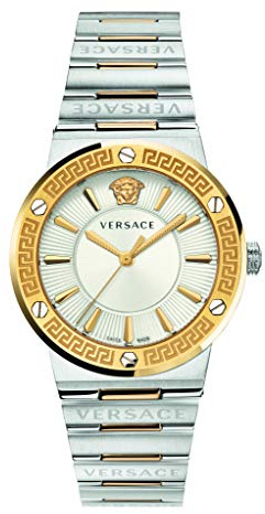 Versace Unisex Quarz Armband-Uhr aus Edelstahl mit Edelstahl Band - GRECA Logo - VEVH00620