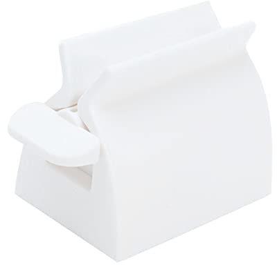 Restokki Presse-Dentifrice, Distributeur de Tube de Dentifrice à Rotation Manuelle ABS Facile à Presser n'importe Quelle pâte, crème et pommade pour Salle de Bain(Blanche)
