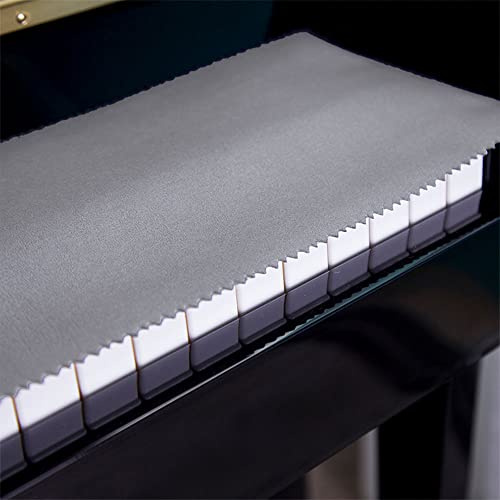 Klaviertastatur Abdeckung Anti-Staub Keyboard Cover Hohe Technologie Stoff Tuch Klavier Zubehör Für 88 Tasten E-Piano Flügel Klavier – Länge 127cm Breite 15cm Universal, Gray