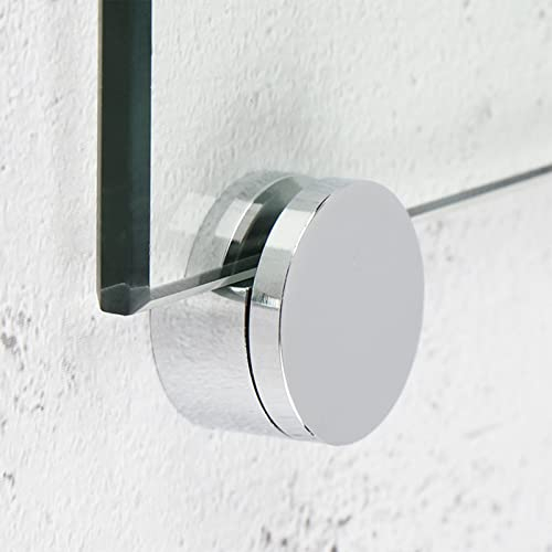 Glasklemme 4 Stück, Spiegelhalterung, Spiegelhalterung Wand, Spiegelhalter, Wandhalterung Glasklemme Rund mit Expansionsrohr und Schrauben, für 4-7 mm dickes Glas Spiegel/Glasbilder/Acryl Bild