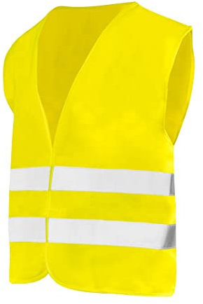 NEO TOOLS Gilet de sécurité jaune 100% polyester réfléchissant de 2ème classe - Fermeture avant avec fermeture Velcro (as3, alpha, taille unique, regular, XXL)