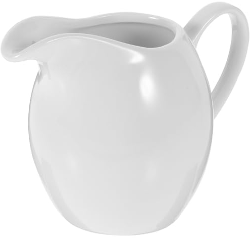 Healeved Milchkännchen Porzellan Kaffeekanne Mit Griff Milchkännchen 330 Ml Porzellan Keramikkännchen Für Kaffeemilchsaucen Salat Mikrowellengeeignet