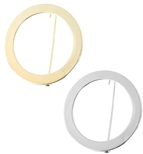GALPADA Runde Brosche Pin 2 Stück Metall Legierung 31mm Sicherheitsnadel Kleidung Zubehör Dekorative Kreis Schnalle für Damen Schal Anzug Taschen Selbstgemacht Accessoire