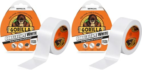 Gorilla 3044611 Tape Duct Tape White 48mm x 10m (Pack of 2)