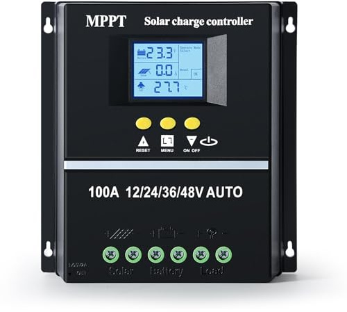 BuyWeek MPPT Ladegerät 12V/24V/36V/48V Solar mit LCD und Dual USB