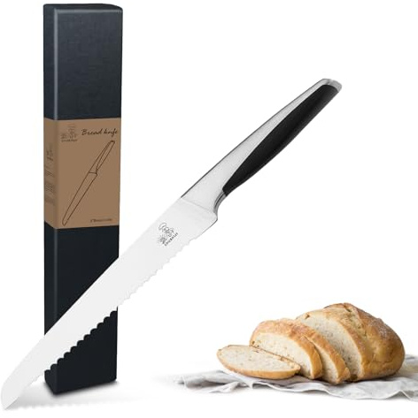 CHUSHIJI Bread Knife,Bread Knife for Homemade Bread,Ultra-Sharp Serrated Bread Knife,Utility Small Bread Knife,Stainless Steel Bread Knives,Bread Knife for Homemade Bread Sourdough