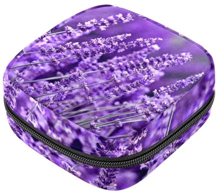 RODAILYCAY Damenbinden Aufbewahrungsbeutel für Damen, große Kapazität, Menstruationspad-Tasche, Lavendel, Menstruationstaschen, Tampon-Sammelhalter, Geldbörse