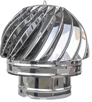 180mm Schornsteinaufsatz Kaminaufsatz Aspirator Schornsteinabdeckung Drehbar Edelstahl Kaminhaube Schornsteinhaube (180mm)
