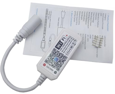 TOPXCDZ Controller Wifi RGBW Magic Home APP Lavora con Alexa Google Home per DC12-24V RGBW LED striscia luce voce dimmer