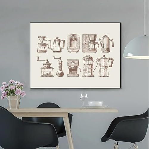 Yocheng Coffee Lovers Cup A Container For Making Kitchen Poster Print Wall Art Pictures Canvas Painting Living Room Bedroom Home Decor 30x40cm No Frame
