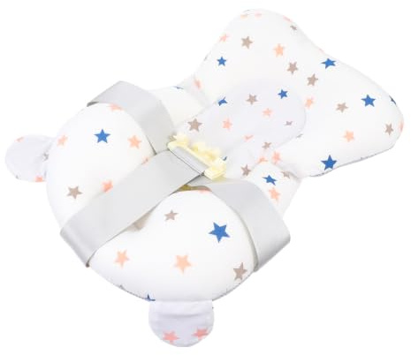 HEALSOPTHY Cuscino Bagno Antiscivolo di Cotone Particelle di Polilone e Rete, Supporto Galleggiante per Vasca da Bagno per Bagnetto del Ragazzo Ragazza