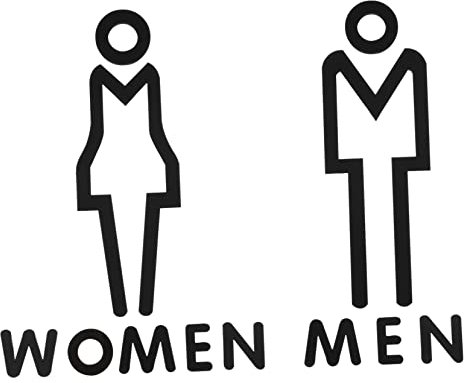 Alipis 2 Stück Toilettenschilder für Männer Frauen Selbstklebend Minimalistisches Design für Restaurants Installieren Leicht Abnehmbar ohne Rückstände