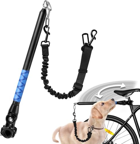 Abnehmbar Einstellte Drehung hundeleine freihändig Für Fahrrad (Schwarz)