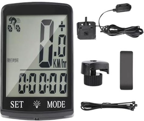 Fahrrad-Tachometer – Kabelloser Fahrrad-Odometer, Wasserdichter Digital-Tacho | Leuchtendes Anzeigegerät für Mountainbike, Dirtbike, ATV, Roller, Motorrad, Outdoor-Fahrten