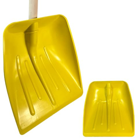 CRISALIDE® Badile in ABS Giallo – Pala Professionale Leggera e Resistente per Neve, Terra e Detriti – Materiale Antiurto – Ideale per Giardinaggio e Lavori Domestici – Manico non incluso