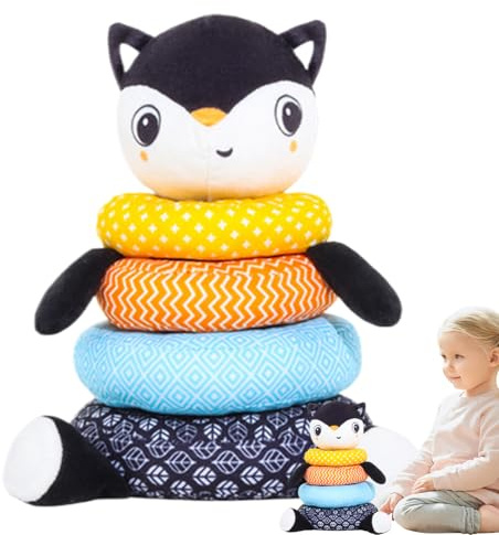 Anelli Impilabili - Gioco Di Impilamento Di Animali Di Peluche, Giocattolo Di Abilità Motoria Fine Facile Da Impugnare Da 125 G, Sviluppa Abilità Motorie , Attività Di Sviluppo Per Ragazze, Incora
