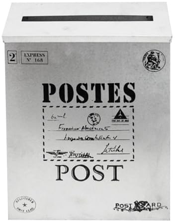 drburpily Snygg brevlåda i galvaniserat järn Stor brevlåda för tidskrifter och tidningar med brev Utanför namn Galvaniserad järnpostbrevlåda, Rostfritt stål, 30x23x6 cm