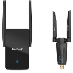 BrosTrend AX3000 WiFi 6 Access Point with Gigabit Port + BrosTrend BE6500 Wi-Fi 7 USB WiFi Dongle Bundle