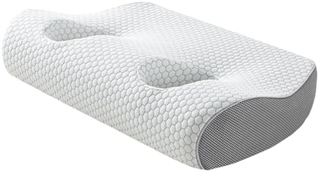 Qianly Cuscinetti Auricolari con Fori per Dorme Su Un Fianco, Traspiranti, per Auricolari E Piercing, Grigio