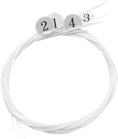 HAMPPLIES 4 Stück Nylon Ukulelensaiten Ersatzsaiten mit Ausgewogenem Klang und Verschleißfestem Material für 21/23/26 Zoll Ukulelen Geeignet