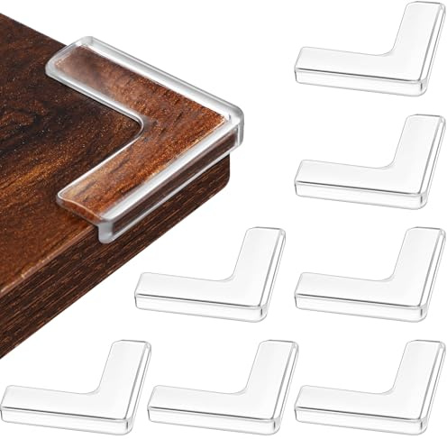 BESTYASH 8 Protezioni Angolari in Silicone Trasparente, Protezioni Angolari di Sicurezza per Bambini per Finestre E Mobili, Paracolpi a L per Uso Domestico