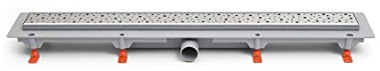 Duschrinne Bodenablauf Edelstahl Ablaufrinne Badablauf flach 85cm Modell: Square