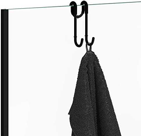 Decor Walther - Metall Duschhaken, 2 Haken, für Glas, modern, Dusche, Badehose
