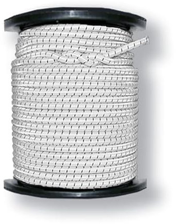 Corda di espansione Ø 6 mm bianco con filo nero (cavo di espansione Ø 6 mm bianco nero filo di riferimento 20 m)