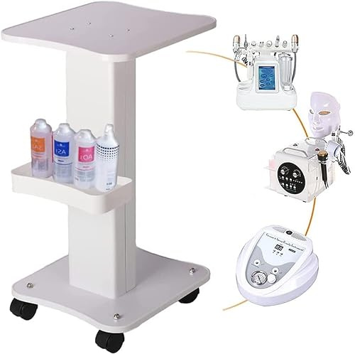 MYOYAY Carrello carrello per salone di bellezza Carrello per la manutenzione di attrezzature di bellezza per la spa a 3 strati Carrello per salone di rotolamento con ruota di rotolamento bloccabile