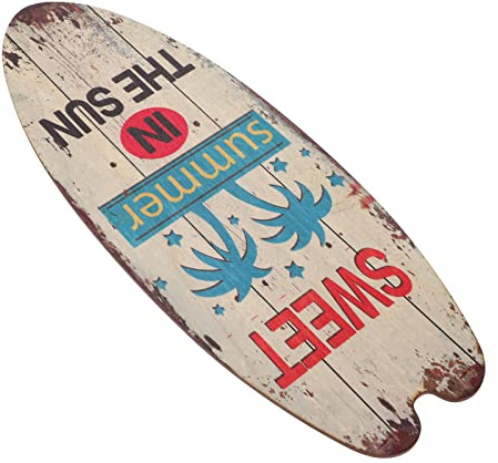 NOLITOY Surfbrett Wandhänge Schild Sommer Holz Wand Plaque Seaside Strand Wanddekoration für Hausgeschäft Gartendekoration